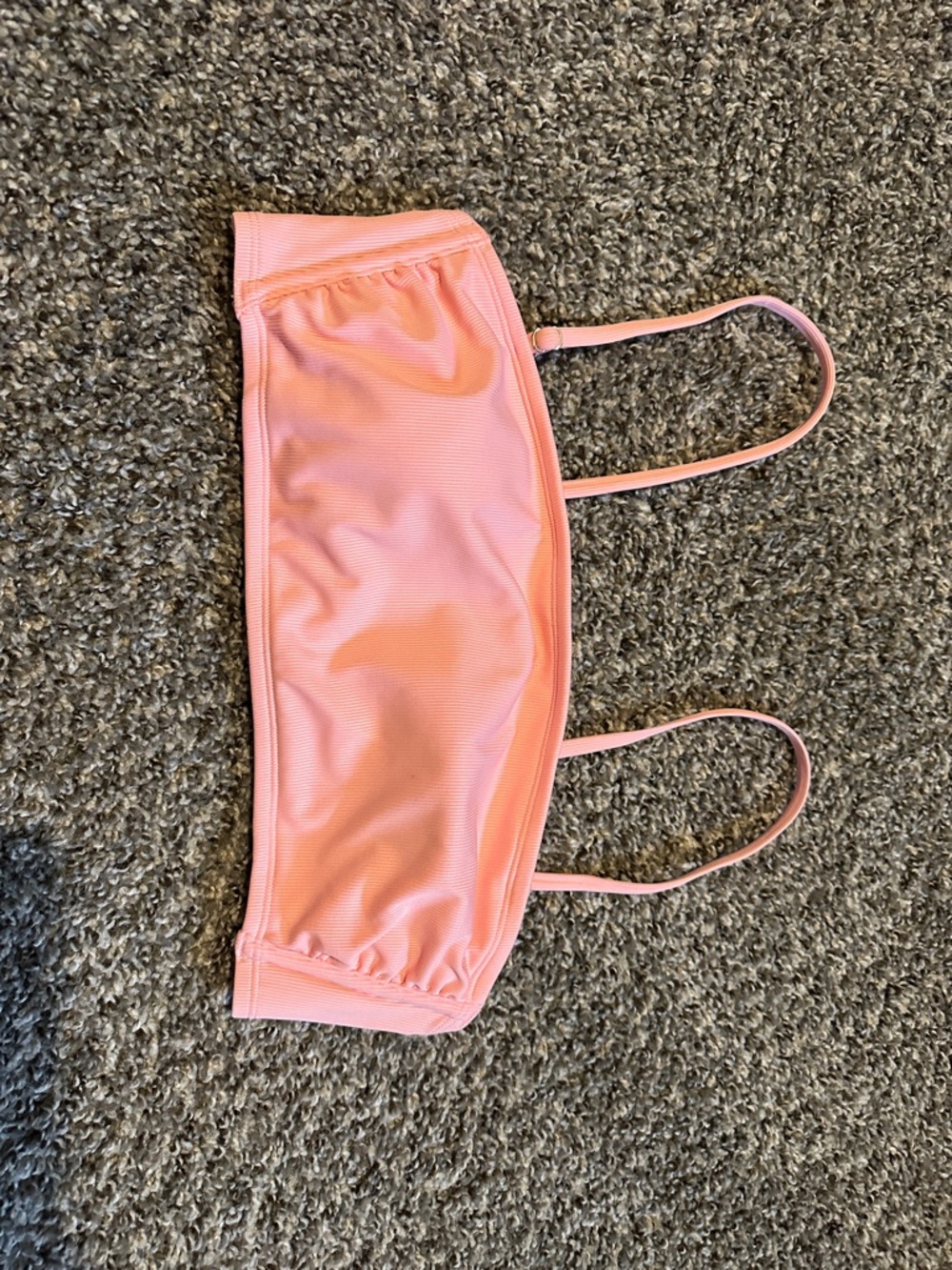 Shade & Shore Coral Pink Bandeau Swim Top
